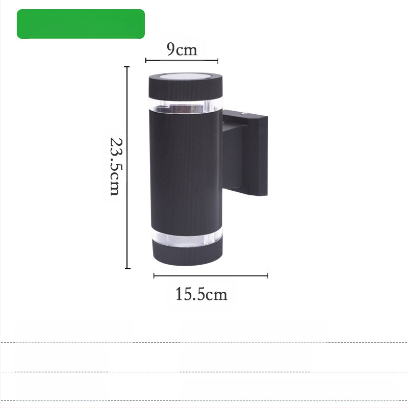 Външна стенна лампа за двор с пластмасов корпус, IP55 защита, 2 LED диода, захранване 110-220V