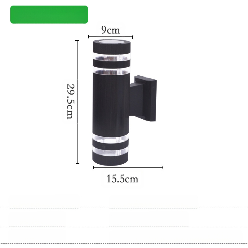 Външна стенна лампа за двор с пластмасов корпус, IP55 защита, 2 LED диода, захранване 110-220V