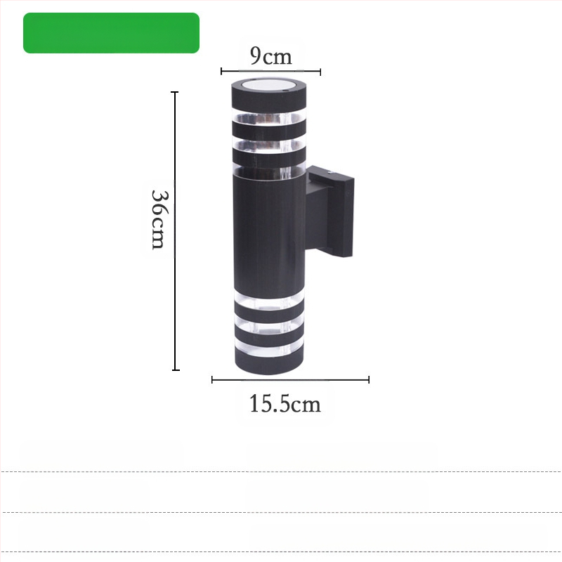 Външна стенна лампа за двор с пластмасов корпус, IP55 защита, 2 LED диода, захранване 110-220V