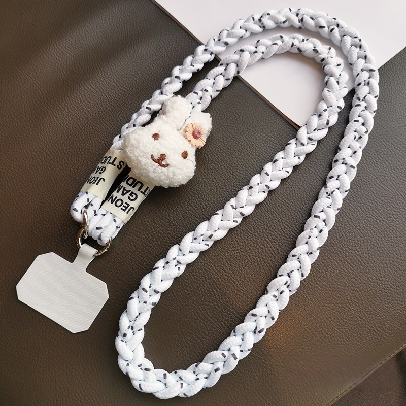 Crossbody telefona pavediens ar trīs pavedienu neilona auklu un metāla sprādzi, roku darbs, universāls, ģeometrisks kulons