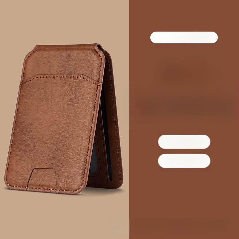 iPhone 16 MagSafe kartes maks, magnētisks kartes turētājs, PU materiāls, maku stils, pielāgojams