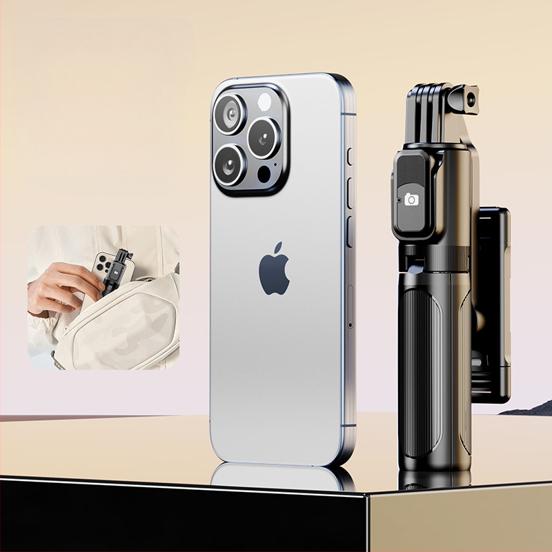 Perfect Shot Μίνι Selfie Stick με Bluetooth Τηλεχειριστήριο, Φορητή Θέση Κινητού και Τρίποδο Δαπέδου | ABS + Ανοξείδωτο Ατσάλι