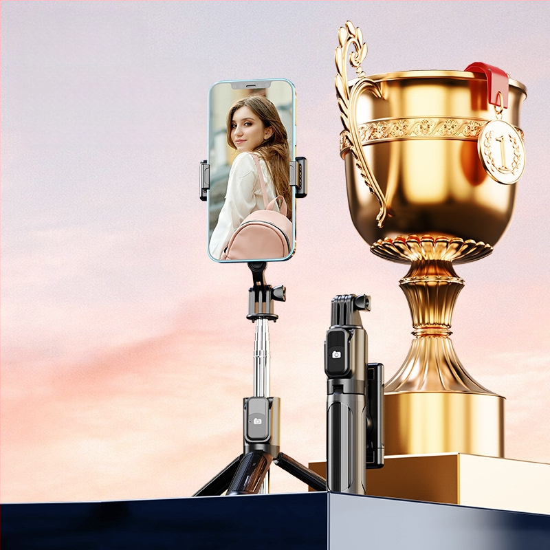 Perfect Shot Mini Selfie Stick s Bluetooth diaľkovým ovládaním, prenosný držiak na telefón a podlahový statív | Materiál ABS + nerezová oceľ