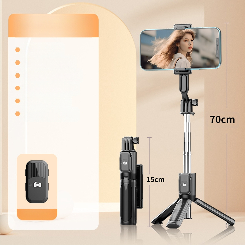 Perfect Shot Mini Selfie Stick s Bluetooth diaľkovým ovládaním, prenosný držiak na telefón a podlahový statív | Materiál ABS + nerezová oceľ