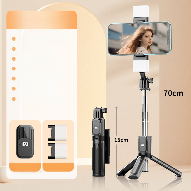 Perfect Shot Mini Selfie Stick s Bluetooth diaľkovým ovládaním, prenosný držiak na telefón a podlahový statív | Materiál ABS + nerezová oceľ