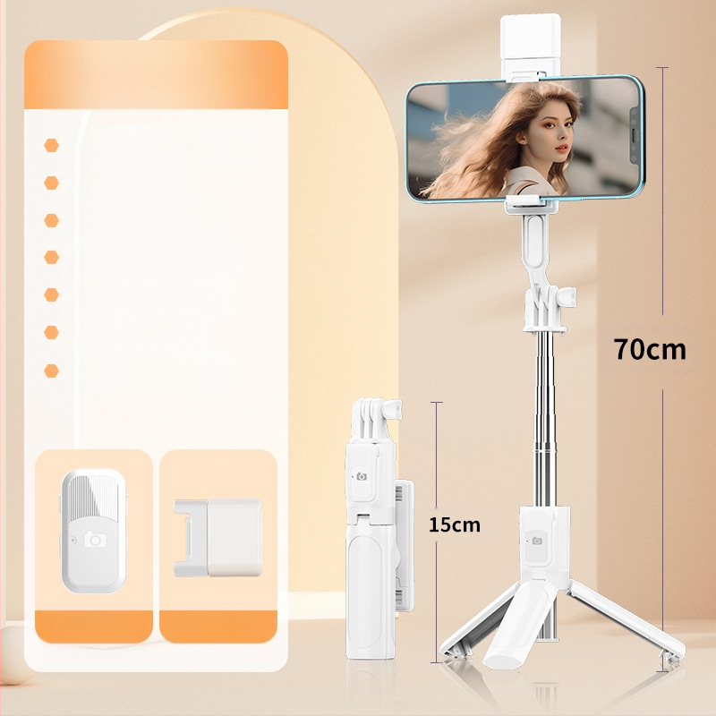 Perfect Shot Mini Selfie Stick s Bluetooth diaľkovým ovládaním, prenosný držiak na telefón a podlahový statív | Materiál ABS + nerezová oceľ