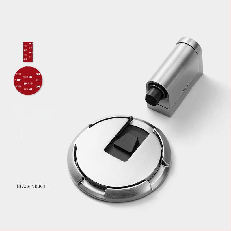 Αποσβεστήρας πόρτας με πρόσφυση στο δάπεδο, αυτόματο κλείσιμο/ασφάλιση, μοντέλο 87006, κράμα ψευδάργύρου, ηλεκτροπλατιωμένο φινίρισμα, εγκατάσταση σε δάπεδο, χειροκίνητος έλεγχος