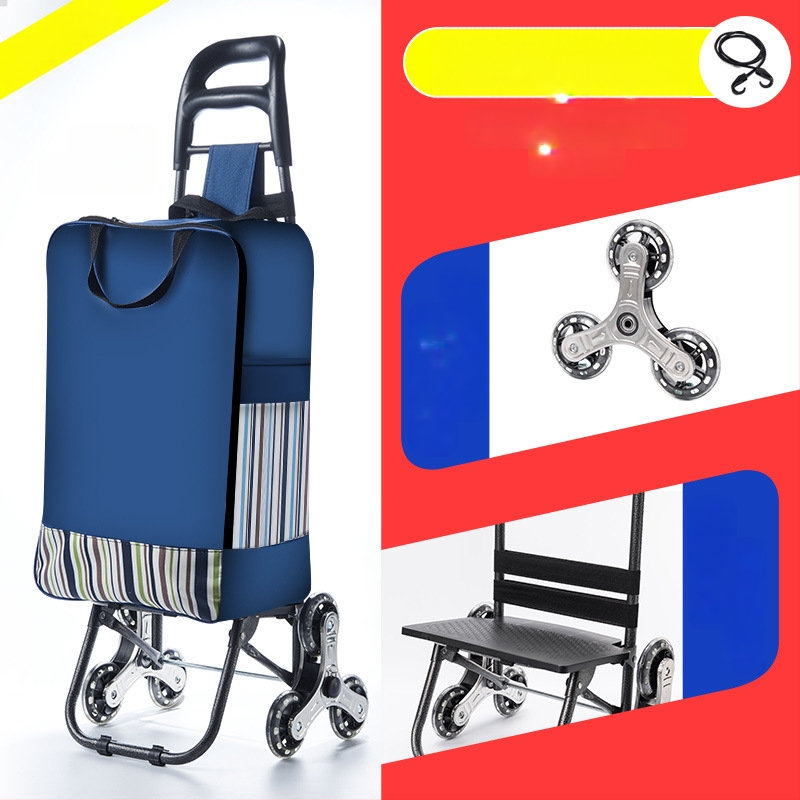 Πτυσσόμενο καρότσι αγορών, φορητό χειροκίνητο καρότσι με σώμα από ύφασμα, εκτύπωση λογότυπου και προσαρμογή (~2 kg)