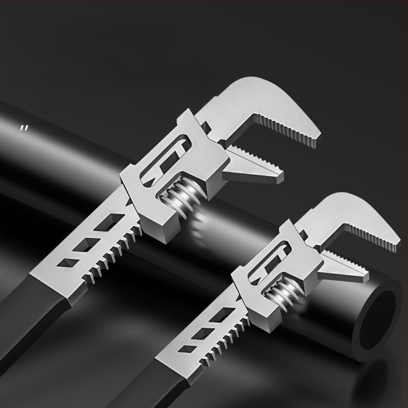 Клещи за тръби за баня с правоъгълен ъгъл и регулируеми, с голямо отваряне, хром-ванадиева стомана