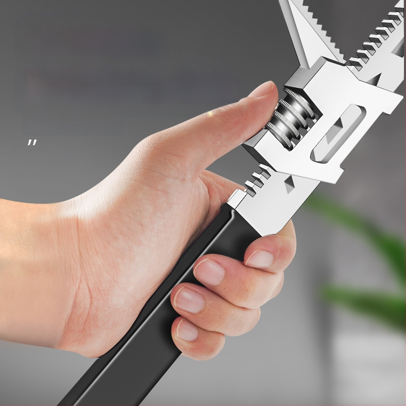 Клещи за тръби за баня с правоъгълен ъгъл и регулируеми, с голямо отваряне, хром-ванадиева стомана