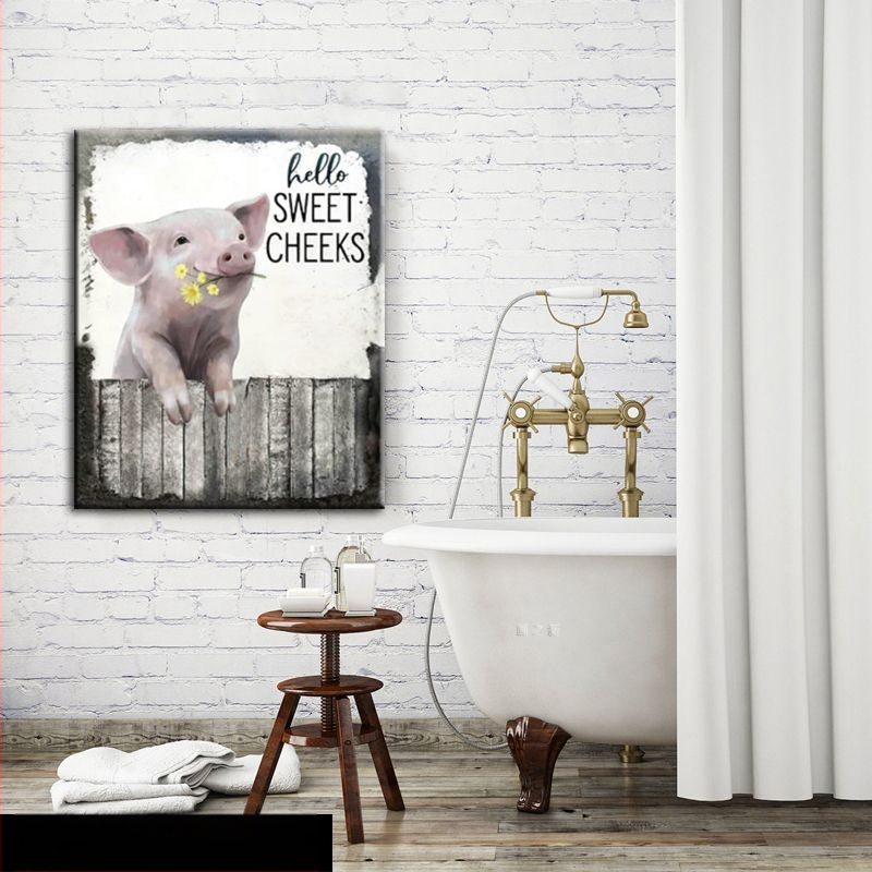 Канва картина с животински мотив, безрамково окачване, водоустойчива и устойчива на драскотини и разкъсване.