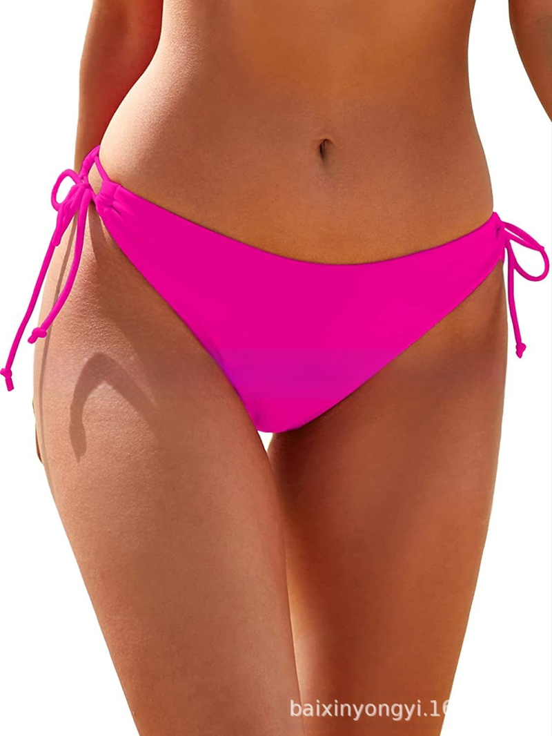 Γυναικείο σλιπ μπικίνι με κορδόνια στις δύο πλευρές - 80% νάιλον ύφασμα, νάιλον επένδυση, κατάλληλο για κολύμβηση