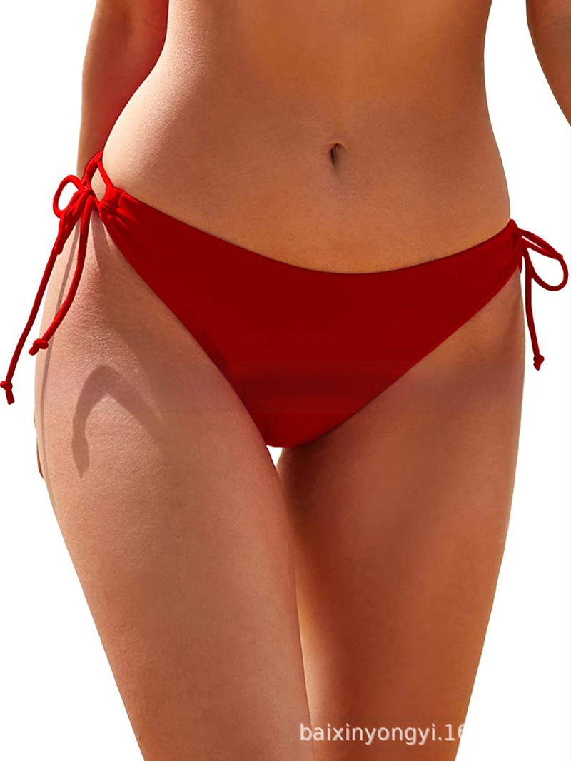 Γυναικείο σλιπ μπικίνι με κορδόνια στις δύο πλευρές - 80% νάιλον ύφασμα, νάιλον επένδυση, κατάλληλο για κολύμβηση