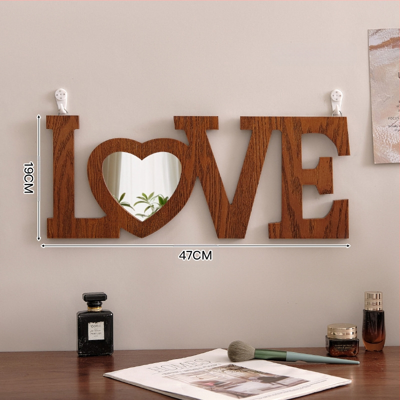 Дървено настолно огледало за грим, китайски стил, борово дърво, подходящо за домашна употреба