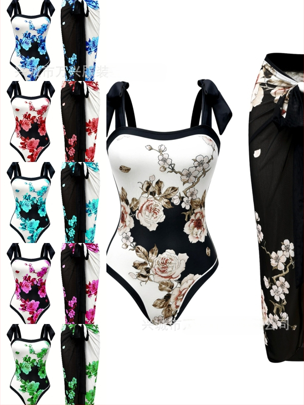 Μονόσωμο γυναικείο μαγιό με εκτύπωση, πολυεστερικό ύφασμα 82% και φόδρα 18%, επένδυση για το στήθος χωρίς μεταλλική στήριξη, χωρίς μανίκια