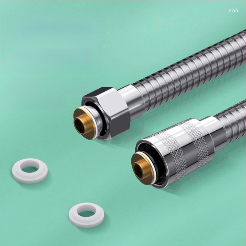Душ маркуч, модел: душ маркуч, Материал: неръждаема стомана + метал, Монтаж: резбов, Номинално налягане: 6 MPa, Работна температура: 0–80 °C