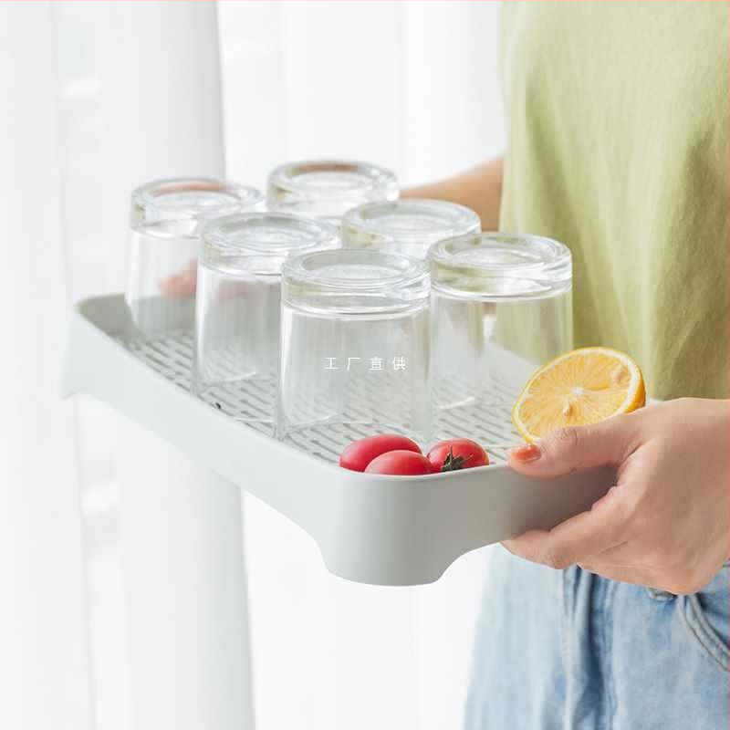 Plastmasas tējas krūzes turētājs ar invertētu nosusumu, virtuves uzglabāšanas plaukts