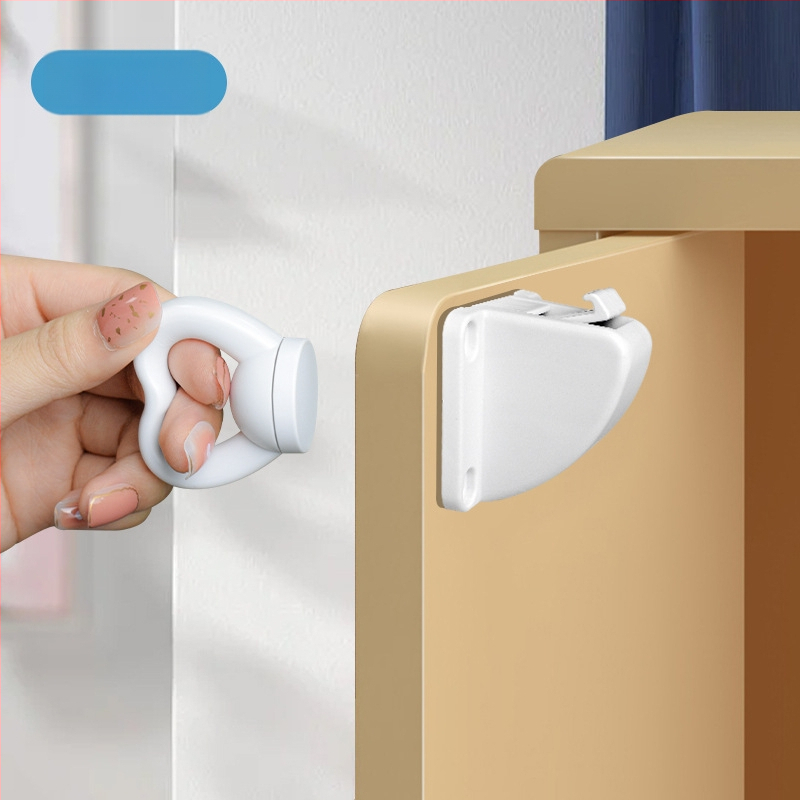 Магнитен заключващ механизъм за чекмедже – ABS, магнитно всмукване, скрит лост, детска защита, без пробиване за шкафове