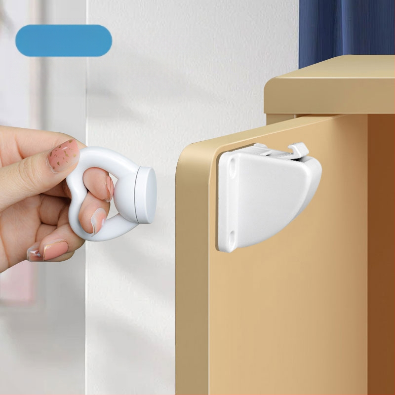 Магнитен заключващ механизъм за чекмедже – ABS, магнитно всмукване, скрит лост, детска защита, без пробиване за шкафове