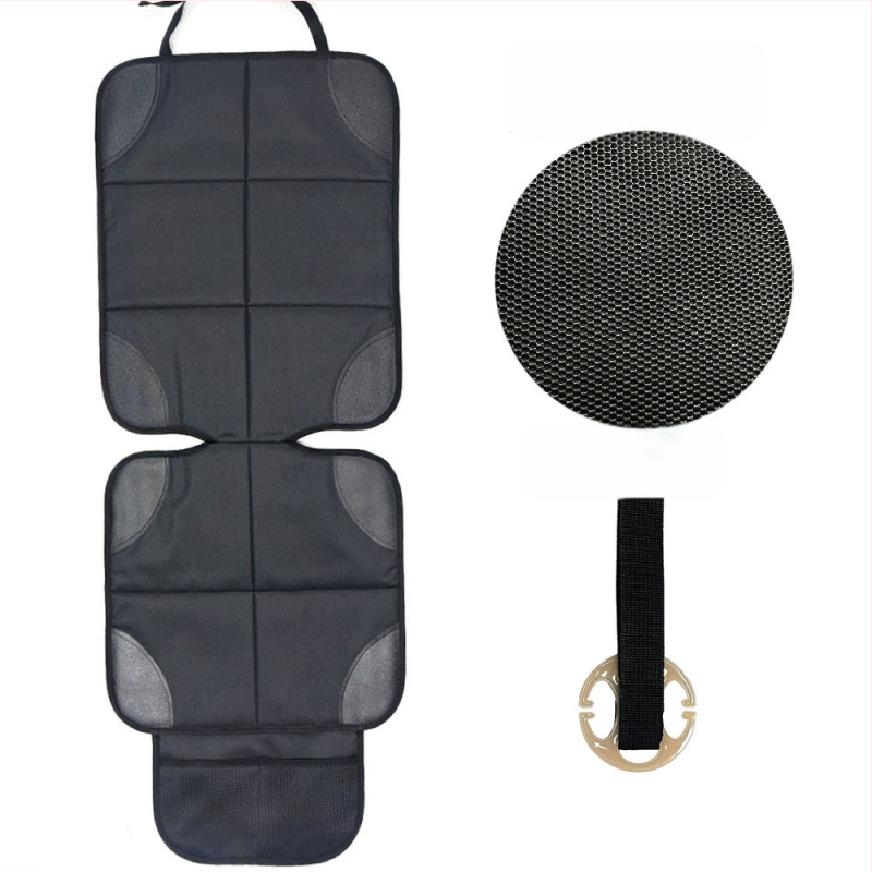 Automašīnas sēdekļa aizsargs ar pretslīdējošu un nolietošanās pretestību visām sezonām; materiāli: Oxford audums, pearl cotton, ādas pretslīdes tīkls; personalizēts logotips; zīmols JF