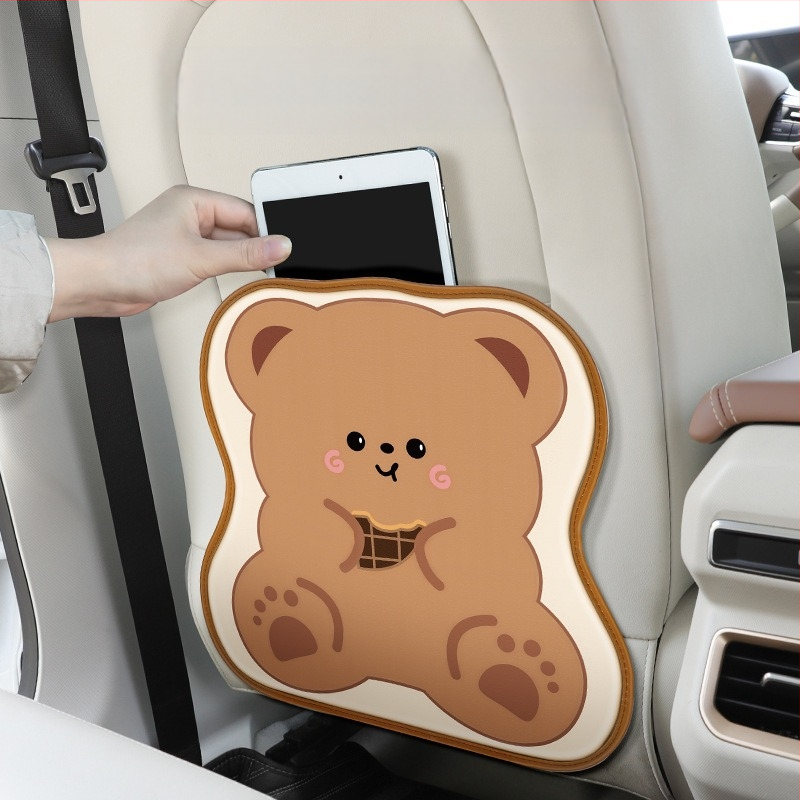 FASTRIDER Καθολικός Προστατευτής Καθίσματος Αυτοκινήτου για Παιδιά – Οργανωτής πίσω καθίσματος με Καρτούν Σχέδιο, Γέμισμα από Σφουγγάρι, PU Υλικό, Με Λογότυπο