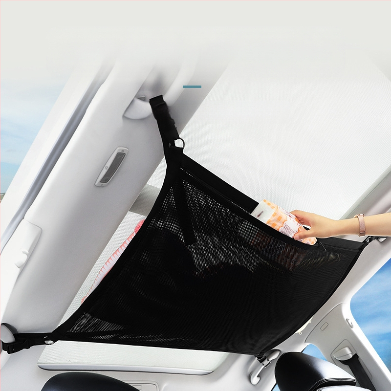 Τσάντα αποθήκευσης αυτοκινήτου – Διπλού στρώματος με ελαστικό πλέγμα, κρεμάμενος οργανωτής πόρτας (καθολική)