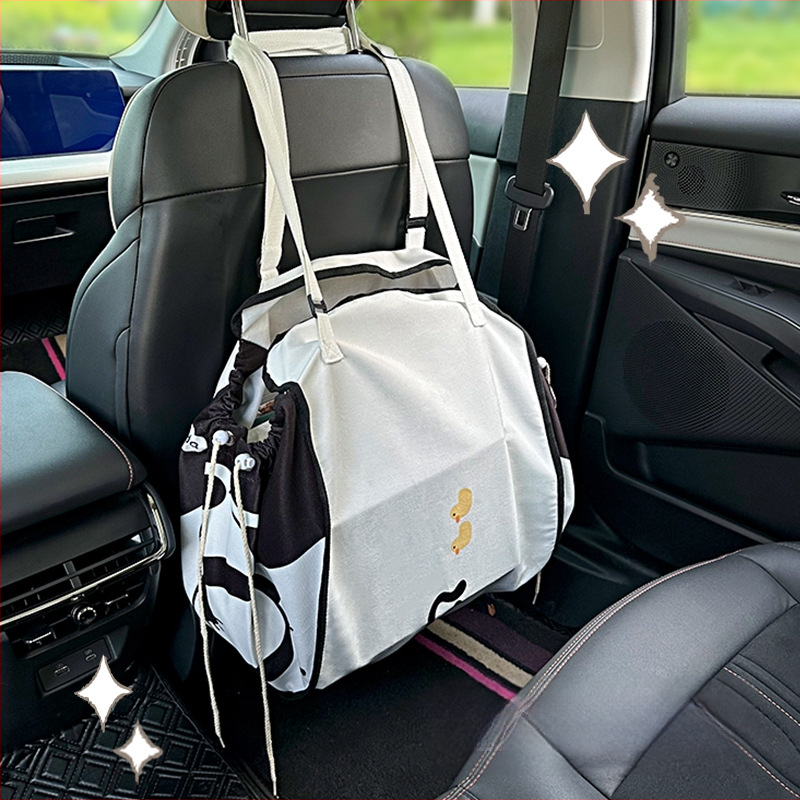 Τσαντάκι αποθήκευσης για την πλάτη του καθίσματος αυτοκινήτου, κρεμαστό, υφασμάτινο, ανθεκτικό στην πίεση, με λαβή, συμβατό με όλα τα οχήματα
