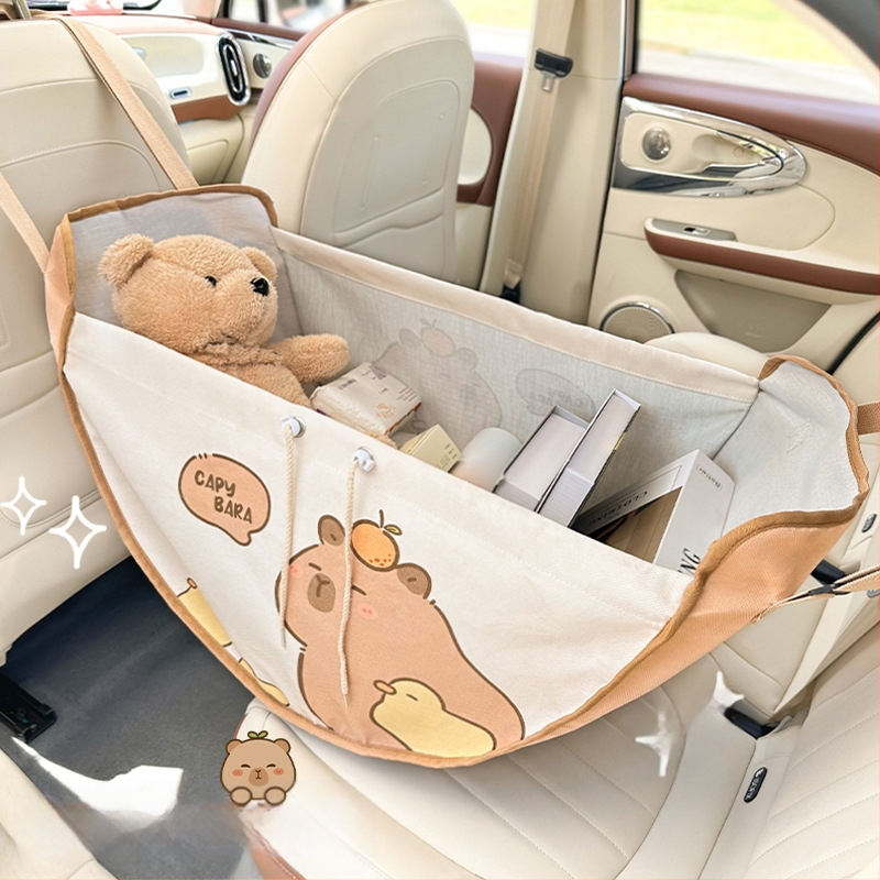 Τσαντάκι αποθήκευσης για την πλάτη του καθίσματος αυτοκινήτου, κρεμαστό, υφασμάτινο, ανθεκτικό στην πίεση, με λαβή, συμβατό με όλα τα οχήματα