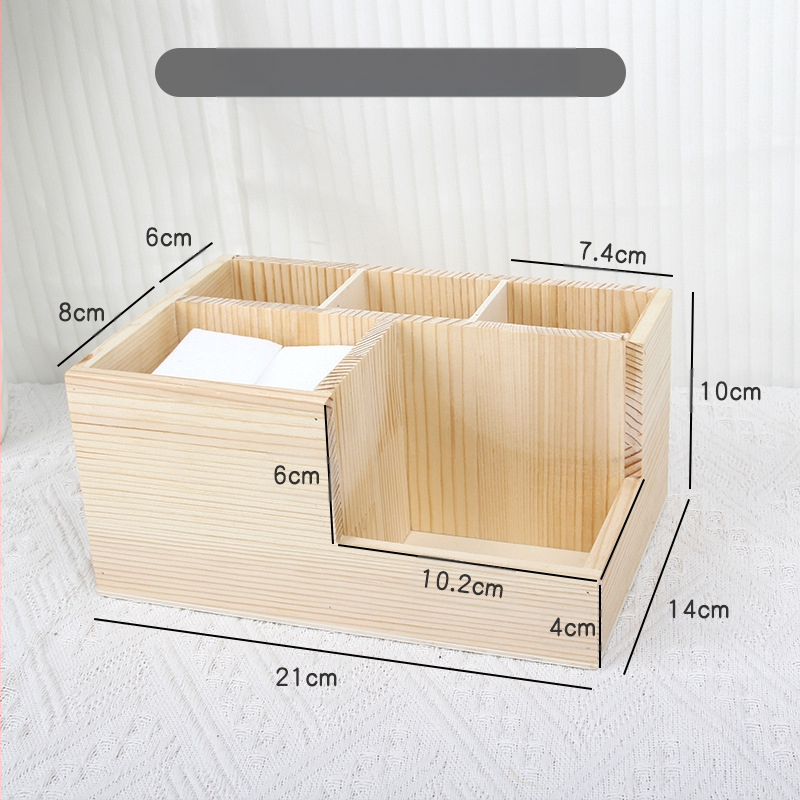 Σετ εργαλείων μανικιούρ — ιαπωνικού στυλ ξύλινο επιτραπέζιο κουτί αποθήκευσης, θήκη για γέλ πεν, οργανωτής βούρτσας σκόνης, 0,16 kg