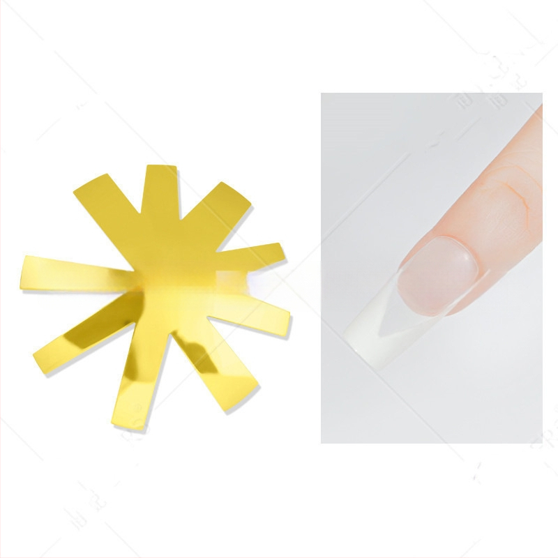 Liwei Εργαλεία μανικιούρ — Ανοξείδωτη πλάκα για γαλλικό μανικιούρ, μορφή/μοντέλο φόρμας, για δημιουργία κρυσταλλικού μανικιούρ