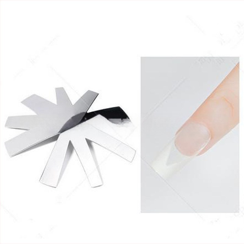 Liwei Εργαλεία μανικιούρ — Ανοξείδωτη πλάκα για γαλλικό μανικιούρ, μορφή/μοντέλο φόρμας, για δημιουργία κρυσταλλικού μανικιούρ