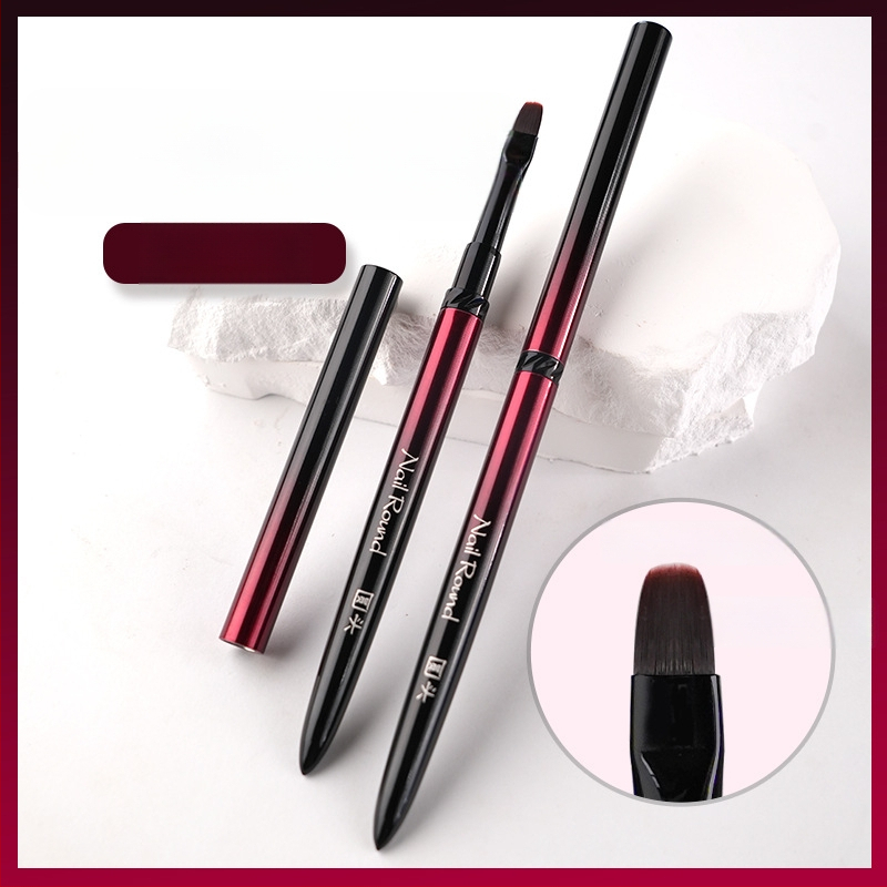 Набор за маникюр: четки за нанасяне на гел с глави плоска, кръгла, квадратна и овална; 4 бр. четки; дълги метални дръжки; фототерапевтична писалка