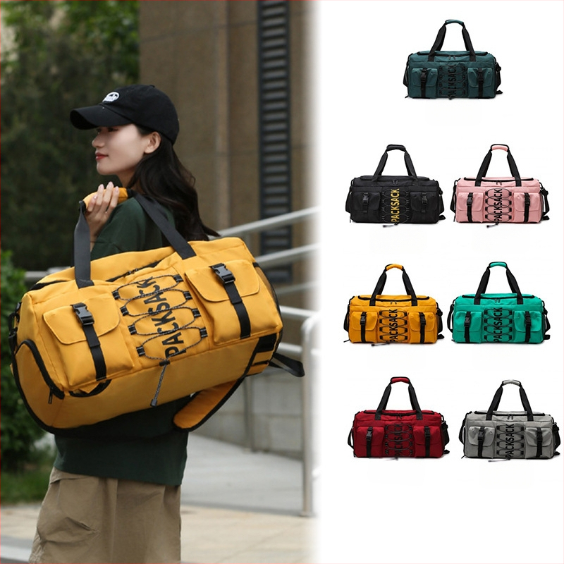 Ceļojumu mugursoma ar slapjo–sausā nodalījuma, jogas un fitnesa soma ar kurpju nodalījumu, ietilpība 56–75 l, Oxford audums, elpojošs, ūdensizturīgs un antibakteriāls