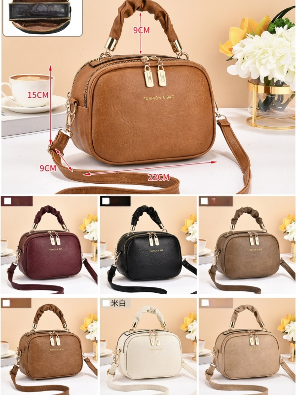 PU crossbody torba, gradski stil, veliki kapacitet, vodoravni kvadratni oblik, zatvarač, unutarnji džep za mobitel, unutarnji pretinci