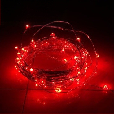 Соларен външен LED низ от медна жица, IP65 водоустойчив, 50 LED, дистанционно управление, празнична украса за дърво