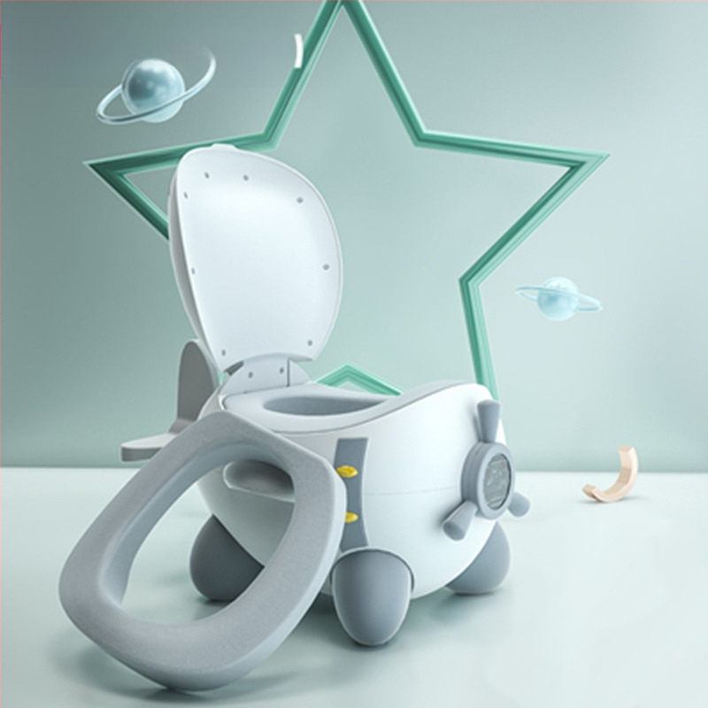 Детска тоалетна за тренировка с дизайн на самолет, PP+PU материал, самостоятелно опакована, възможност за частна марка