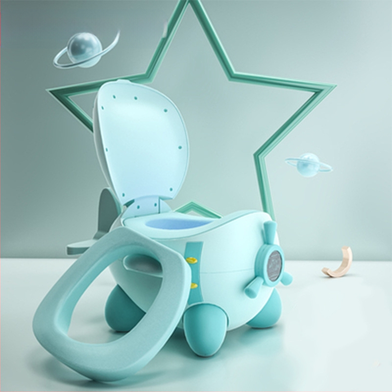 Детска тоалетна за тренировка с дизайн на самолет, PP+PU материал, самостоятелно опакована, възможност за частна марка