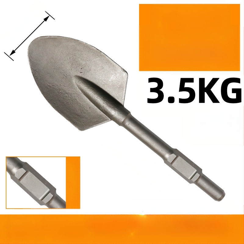 65A Електрическа кирка с разширена глава на лопатата и удебелено острие — шестоъгълна дръжка, Fu Xin