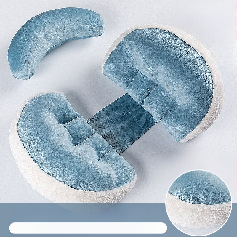 U-veida grūtnieču spilvens – atbalsts viduklim un vēderam, pildījums no poliestera šķiedras, vāciņš no ķīmiskām šķiedrām, pielāgojams