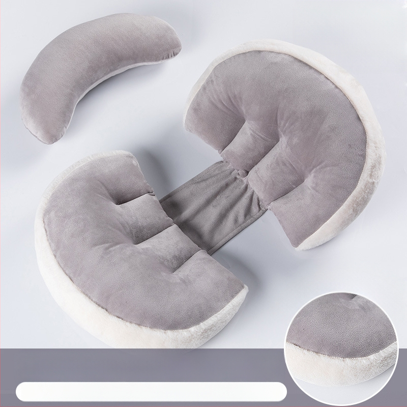 U-veida grūtnieču spilvens – atbalsts viduklim un vēderam, pildījums no poliestera šķiedras, vāciņš no ķīmiskām šķiedrām, pielāgojams