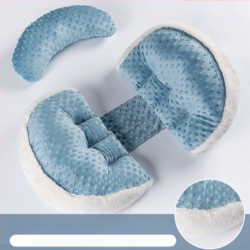 U-veida grūtnieču spilvens – atbalsts viduklim un vēderam, pildījums no poliestera šķiedras, vāciņš no ķīmiskām šķiedrām, pielāgojams