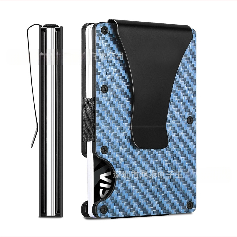 Karbona šķiedras kartes turētājs, RFID aizsardzība, CNC apstrāde, pilsētvides vienkāršība, vīriešu maks