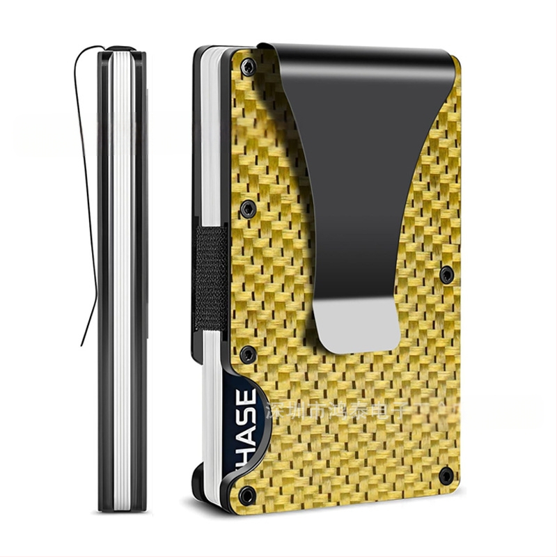 Karbona šķiedras kartes turētājs, RFID aizsardzība, CNC apstrāde, pilsētvides vienkāršība, vīriešu maks