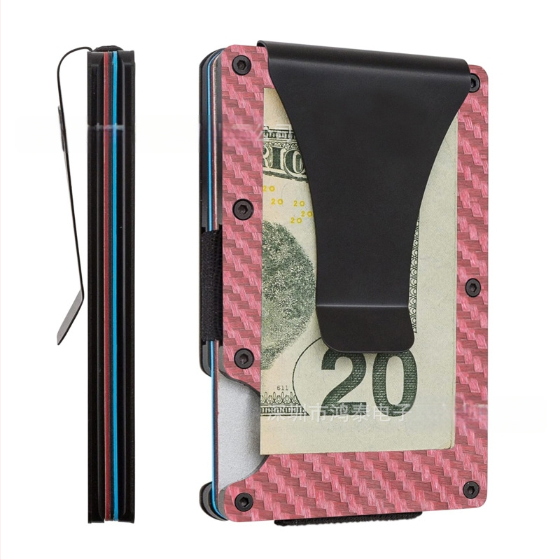 Karbona šķiedras kartes turētājs, RFID aizsardzība, CNC apstrāde, pilsētvides vienkāršība, vīriešu maks