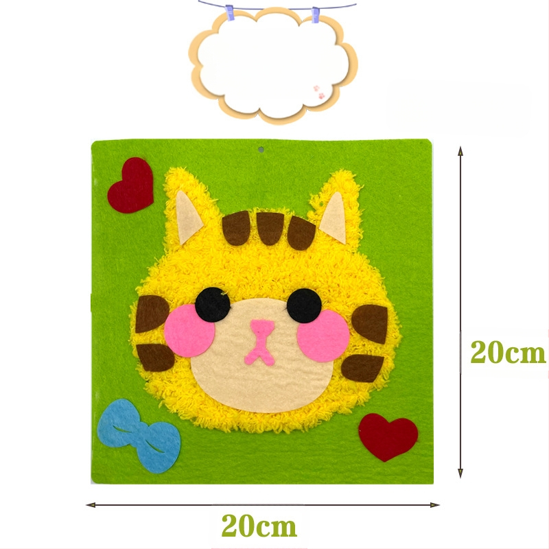 DIY materiālu komplekts bērniem – no non-woven fabric; attīsta redzi, kognitīvo attīstību un smalko motoriku; piemērots vecumam 7–14 gadi