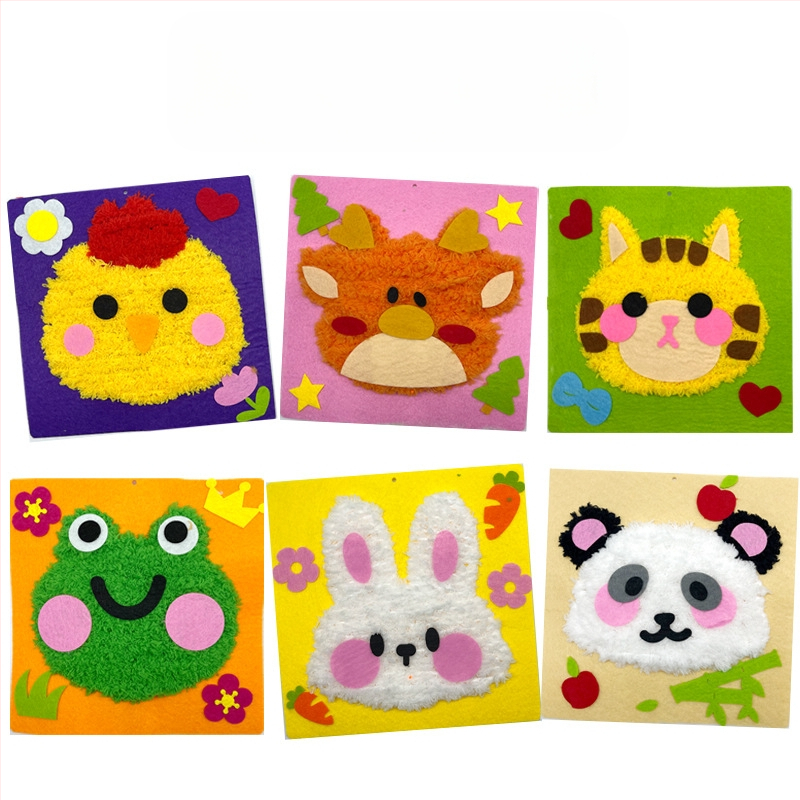 DIY materiālu komplekts bērniem – no non-woven fabric; attīsta redzi, kognitīvo attīstību un smalko motoriku; piemērots vecumam 7–14 gadi