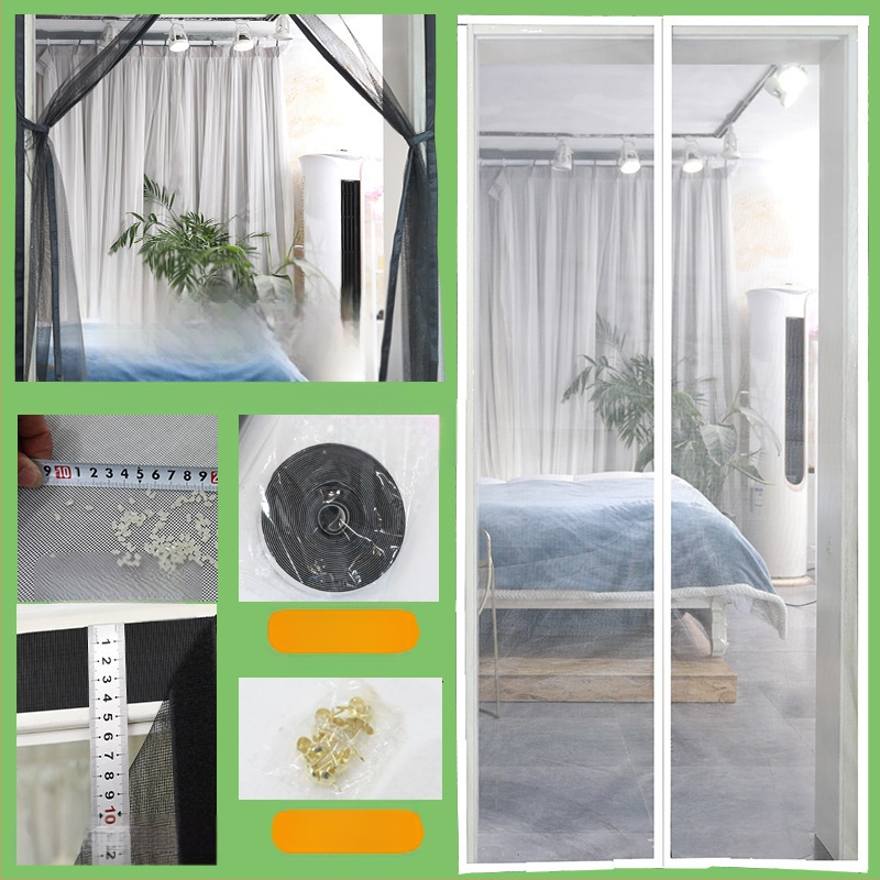 Μαγνητική πόρτα οθόνης με χειρισμό χωρίς χέρια, κουρτίνα κατά των εντόμων, πολυεστέρας, για σαλόνι, υπνοδωμάτιο και γραφείο, μοντέρνο μινιμαλιστικό στυλ, ριγέ ή μονόχρωμο σχέδιο