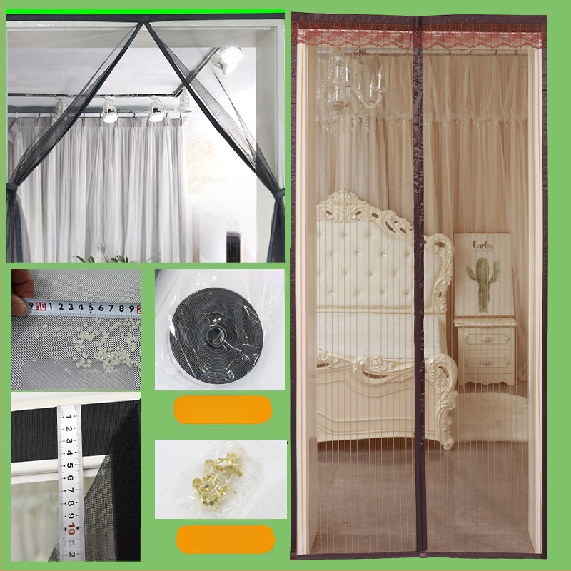 Μαγνητική πόρτα οθόνης με χειρισμό χωρίς χέρια, κουρτίνα κατά των εντόμων, πολυεστέρας, για σαλόνι, υπνοδωμάτιο και γραφείο, μοντέρνο μινιμαλιστικό στυλ, ριγέ ή μονόχρωμο σχέδιο