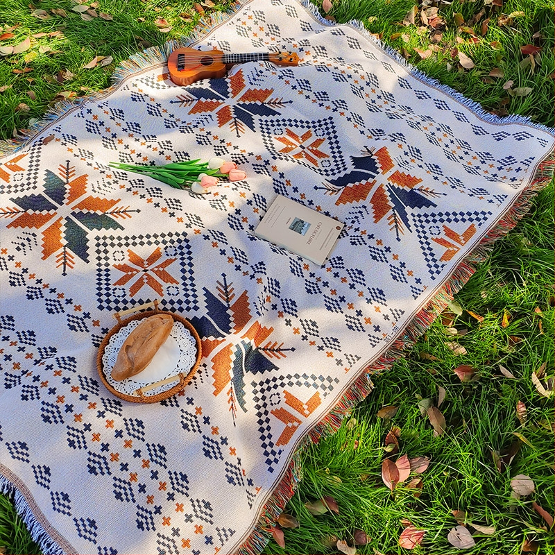 Сгъваема подложка за пикник и къмпинг, полиестерно-памучен материал; плат: памучна прежда; подходяща за пикник и къмпинг