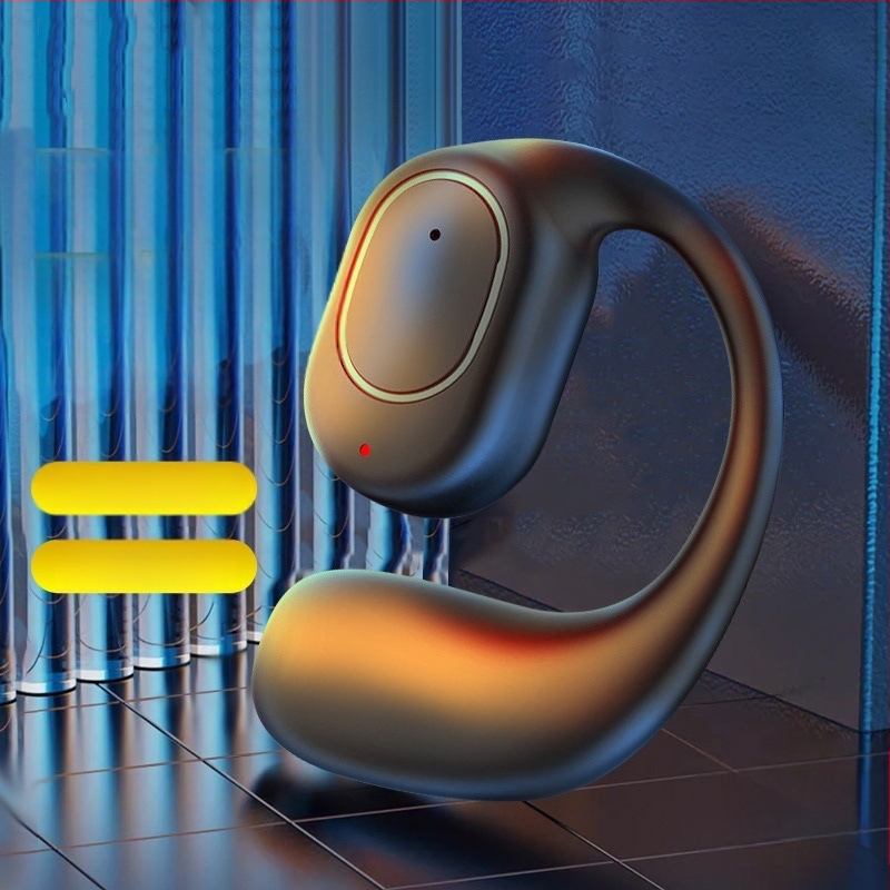 Kaulu vadītas Bluetooth austiņas, diapazons 10 m, uz auss karājams dizains, atbalsta zvanus un mūziku, Bluetooth 5.0, darbības laiks līdz 4 stundām